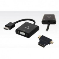 CONVERTIDOR VORAGO HDMI A VGA CON MICRO USB CAB-202